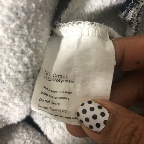 INSIGHT Hooded Fleece Lined Jersey Knit Jacket with Pockets Navy Sz S - Picture 14 of 14